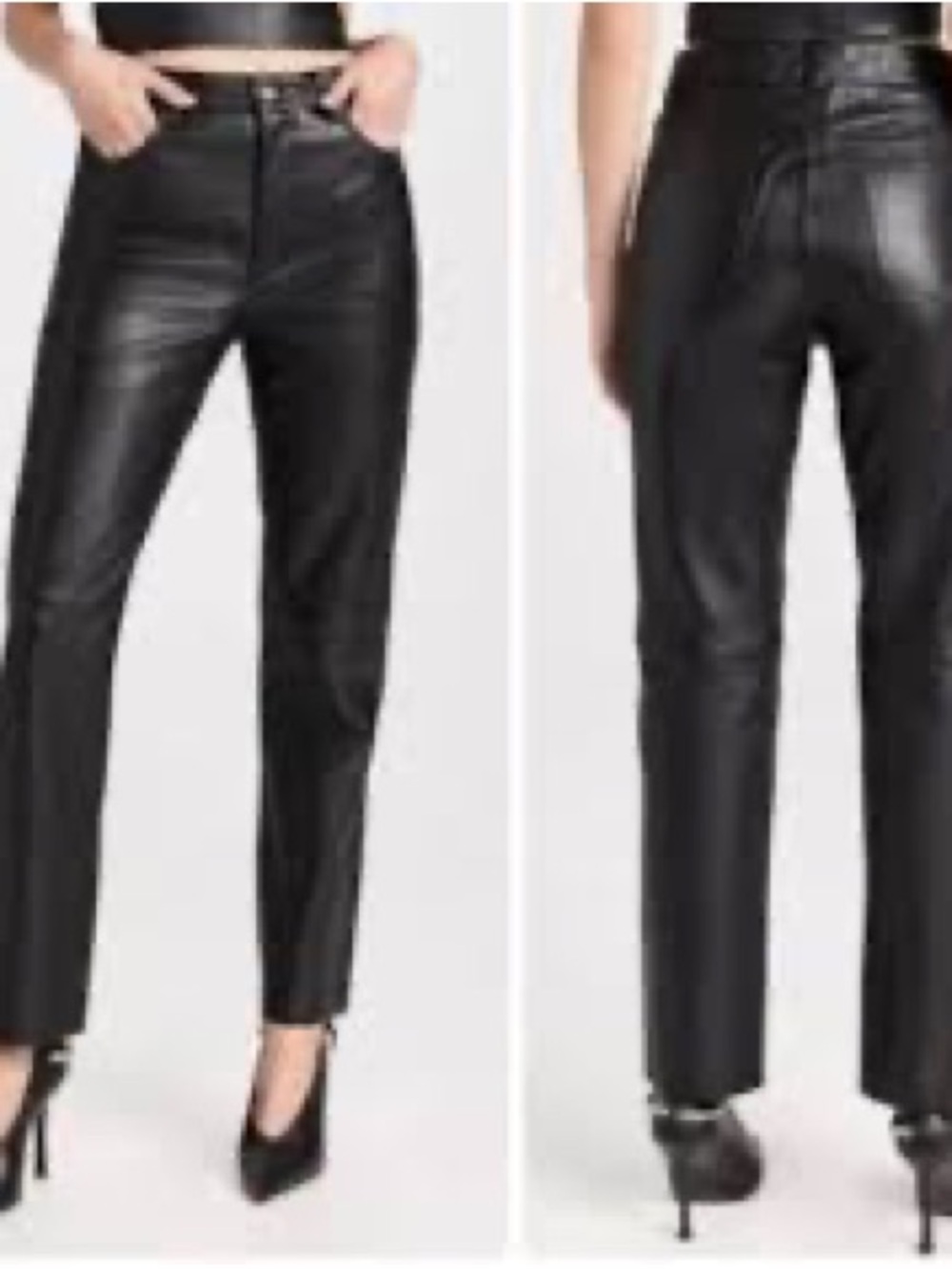 Veda Reformation Black Genuine Lamb Leather Women’s Pants Size 6